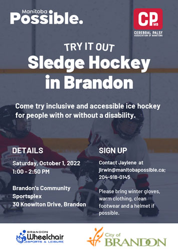 Sledge Hockey in Brandon - Saturday, October 1, 2022